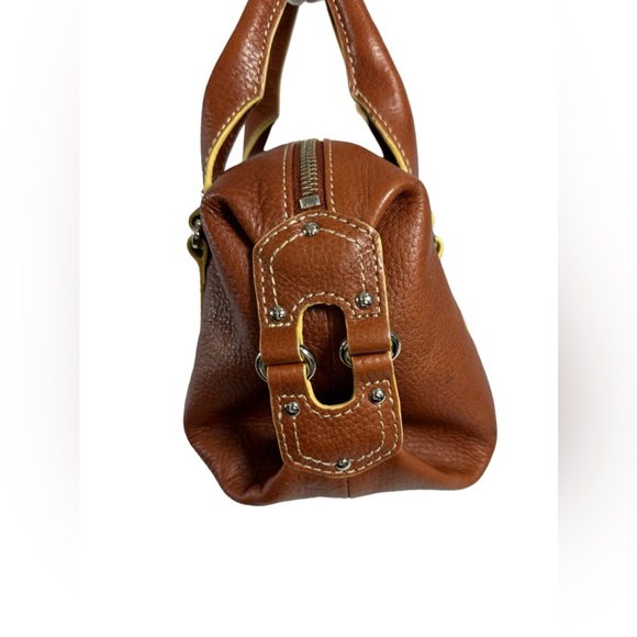 Vintage COLE HAAN Village tan leather hand bag purse - Picture 3 of 11